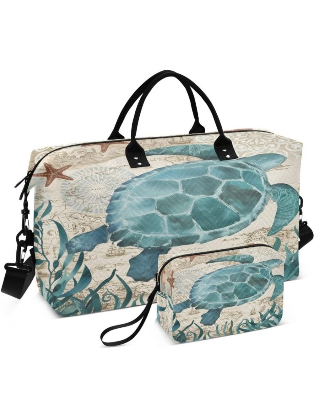 Stylish Weekender Duffel Bag with Toiletry Pouch - Perfect for Travel, Gym